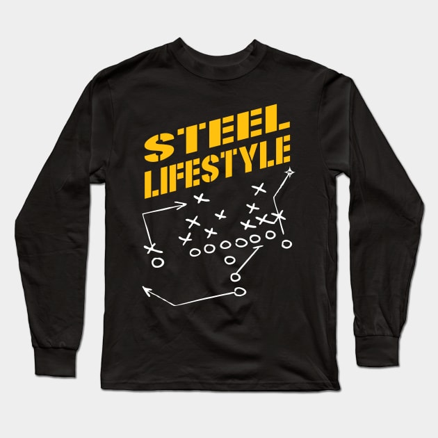 JUGADA STEEL 2 Long Sleeve T-Shirt by Pues X Sublimaciones/Nelson Bayardo